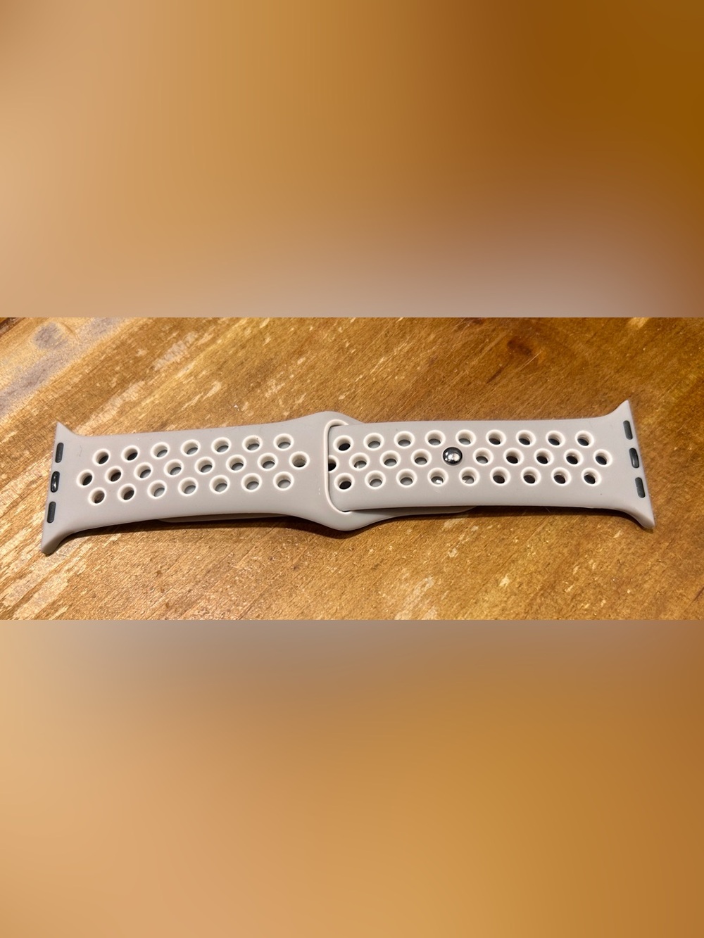Silicone Sport Apple Watch Band - Light Gray & White